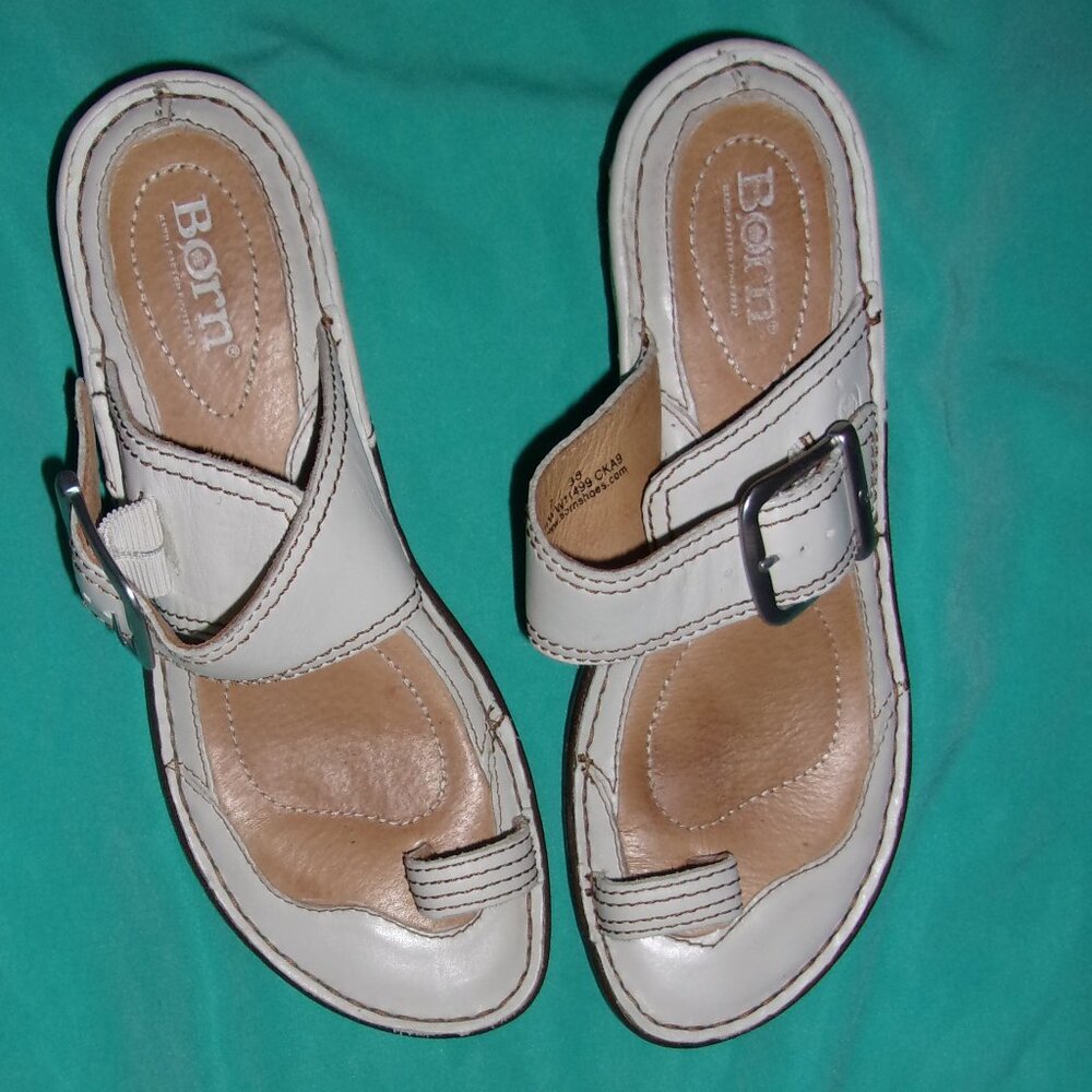 BOrn  casual dress shoes european size 38 = 7.5 71/2 leather sandals shoes